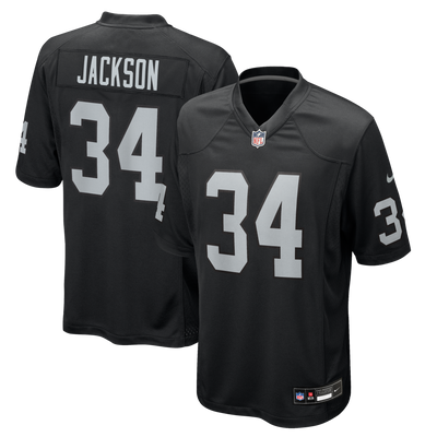 Las Vegas Raiders Bo Jackson Nike Black Game Retired Player Jersey