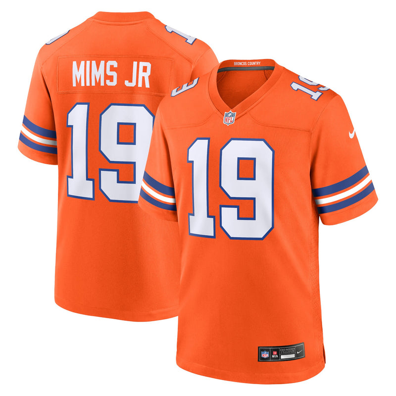 Denver Broncos Marvin Mims Jr Nike Orange Mile High Collection 1977 Throwback Player Game Jersey