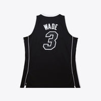 Miami Heat Mitchell & Ness Dwyane Wade 2011 Dark Alternate Authentic Jersey - Black