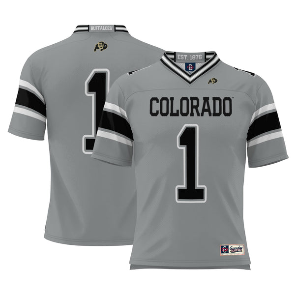 #1 Colorado Buffaloes GameDay Greats Endzone Football Jersey - Gray