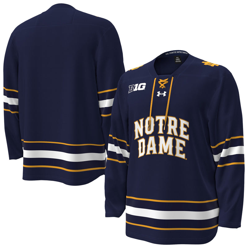 Notre Dame Fighting Irish Under Armour Replica Hockey Jersey - Navy
