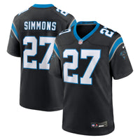 Carolina Panthers Isaiah Simmons Nike Black Team Game Jersey