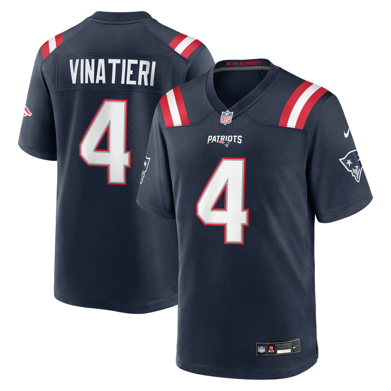 New England Patriots Adam Vinatieri Nike Navy Team Retired Game Jersey