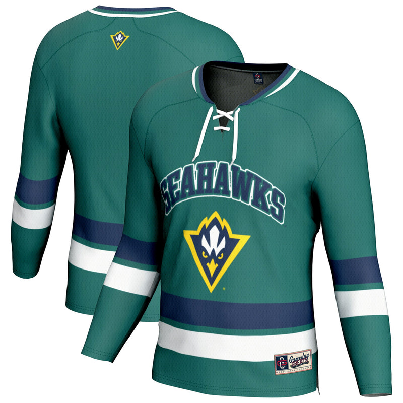 UNC Wilmington Seahawks GameDay Greats Hockey Jersey - Teal