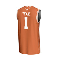 #1 Texas Longhorns GameDay Greats Lightweight Icon Print Basketball Jersey - Texas Orange