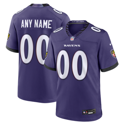 Baltimore Ravens Nike Purple Custom Game Jersey