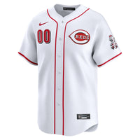 Cincinnati Reds Nike White Home Limited Custom Jersey