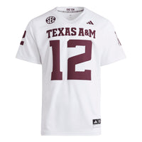 #12 Texas A&M Aggies adidas Premier Jersey - White