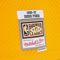 Los Angeles Lakers Mitchell & Ness Derek Fisher 1996 Swingman Authentic Jersey - Light Gold