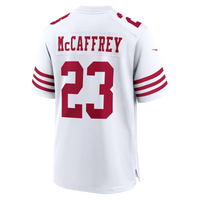 San Francisco 49ers Christian McCaffrey Nike White 80th Anniversary Game Jersey