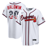 Fourth of July Atlanta Braves Drake Baldwin Nike White USA 250 Stadium Jersey