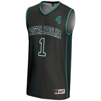 #1 Coastal Carolina Chanticleers GameDay Greats Lightweight Basketball Jersey - Black
