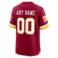 Washington Commanders Nike Burgundy Custom Game Jersey