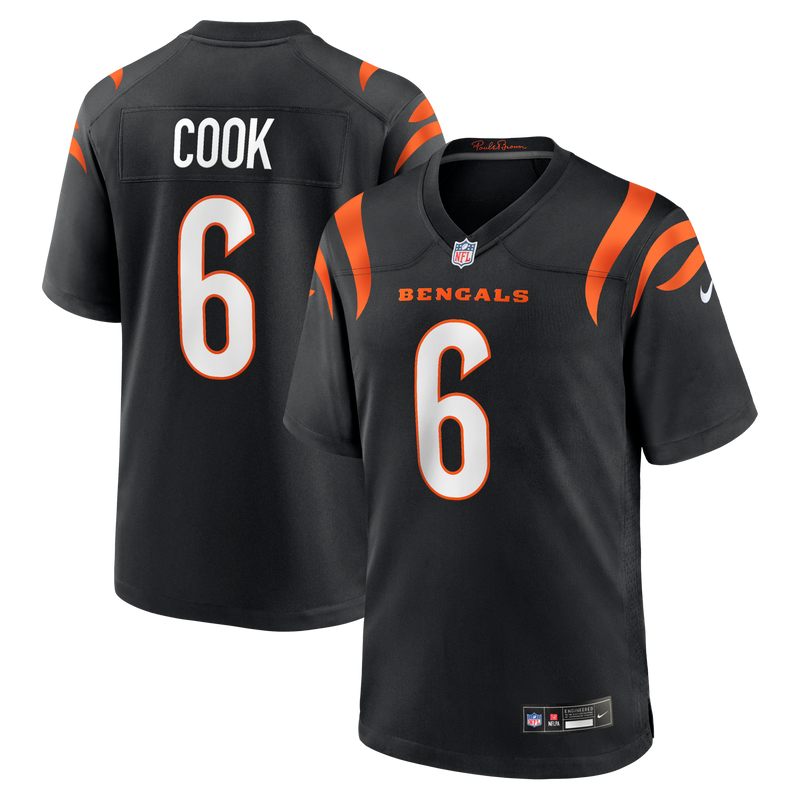 Cincinnati Bengals Bryan Cook Nike Black Team Game Jersey