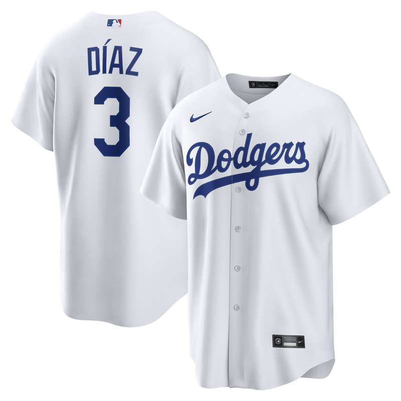 Los Angeles Dodgers Edwin Díaz Nike White Home Replica Jersey