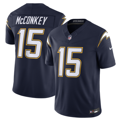 Los Angeles Chargers Ladd McConkey Nike Navy Alternate Super Chargers Vapor F.U.S.E. Stitched Limited Jersey