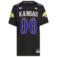 #00 Kansas Jayhawks adidas Alternate Premier Jersey - Black