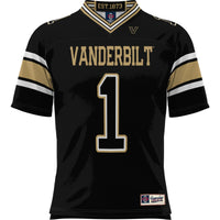 #1 Vanderbilt Commodores GameDay Greats Football Jersey - Black