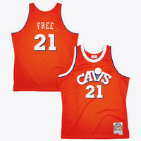 Cleveland Cavaliers Mitchell & Ness World B. Free 1984 Dark Authentic Jersey - Orange