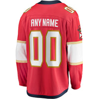 Florida Panthers Fanatics Red Home Breakaway Custom Jersey