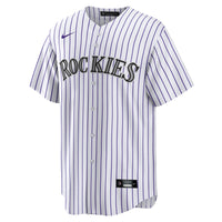 Colorado Rockies Jordan Beck Nike White Home Replica Jersey