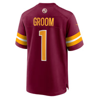 Washington Commanders Number 1 Groom Nike Burgundy Game Jersey