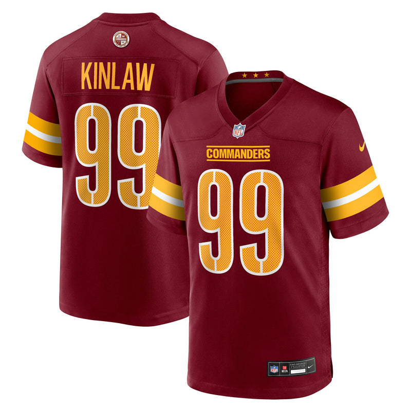 Washington Commanders Javon Kinlaw Nike Burgundy Team Game Jersey