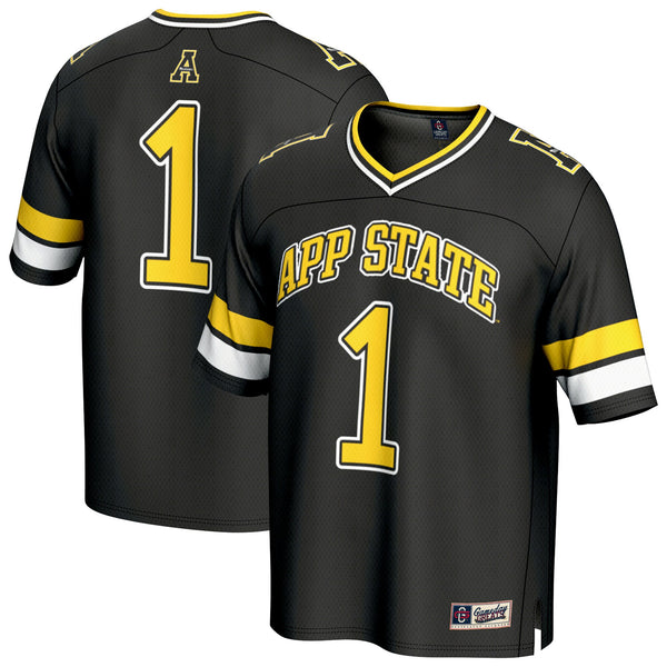 #1 Appalachian State Mountaineers GameDay Greats Lightweight Collegiate Football Fashion Jersey - Black