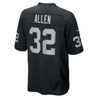 Las Vegas Raiders Marcus Allen Nike Black Game Retired Player Jersey