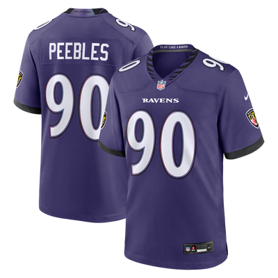 Baltimore Ravens Aeneas Peebles Nike Purple Team Game Jersey