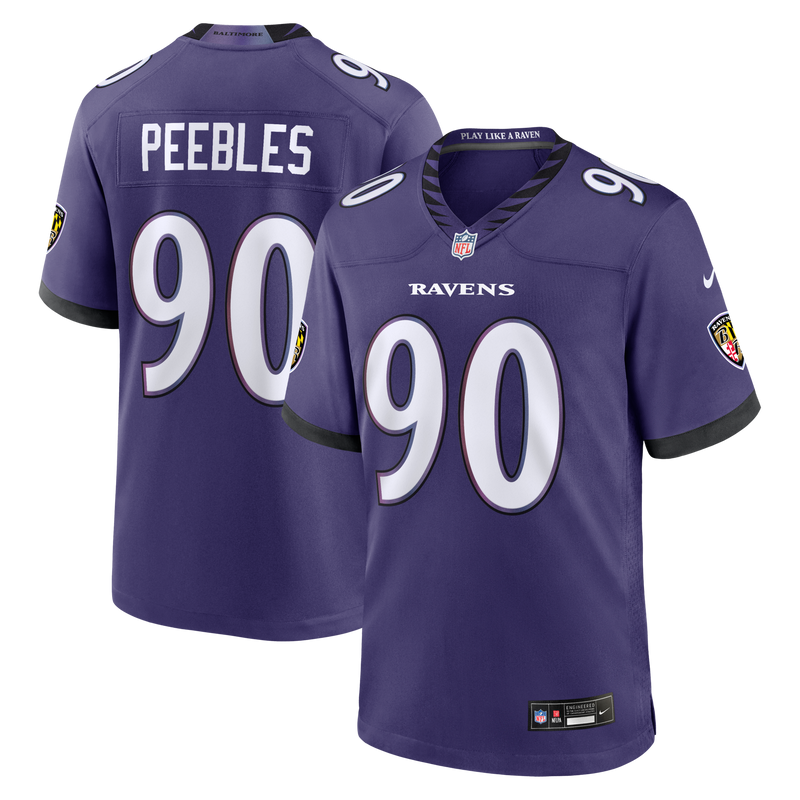 Baltimore Ravens Aeneas Peebles Nike Purple Team Game Jersey