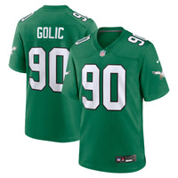 Philadelphia Eagles Mike Golic Nike Kelly Green Retired Player Alternate Game Jersey