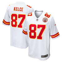 Kansas City Chiefs Travis Kelce Nike White Player Game Jersey