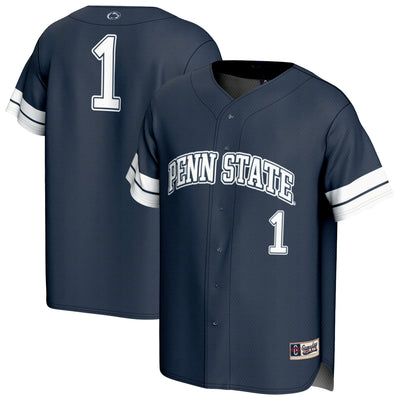 #1 Penn State Nittany Lions GameDay Greats Lightweight Collegiate Baseball Fashion Jersey - Navy