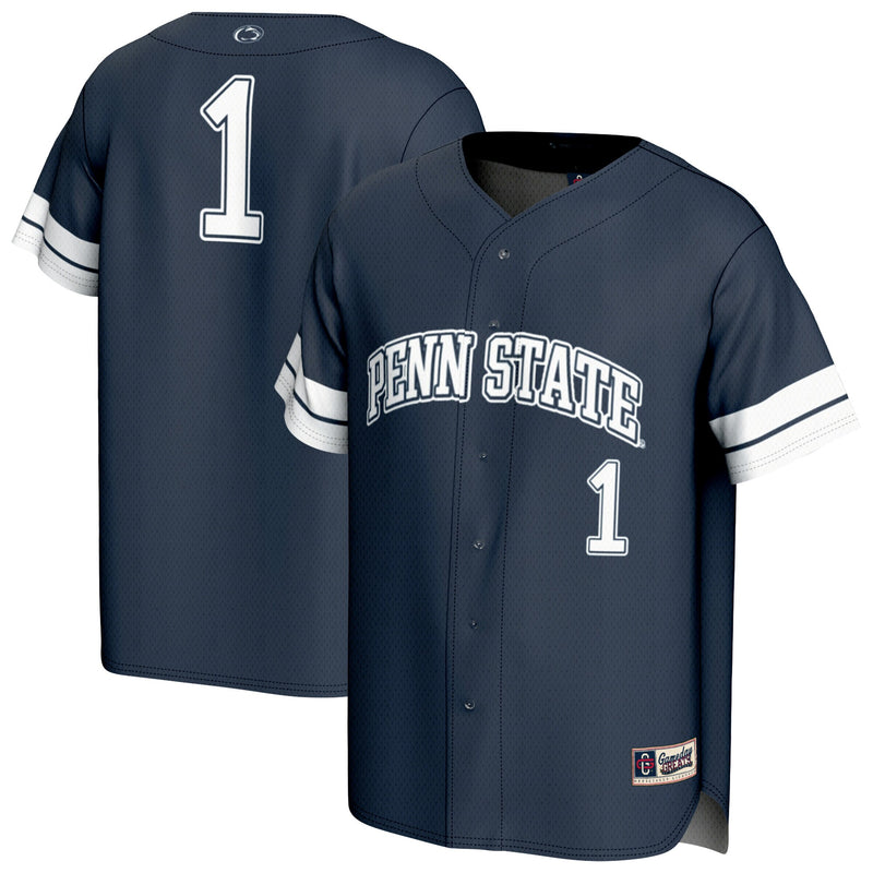 #1 Penn State Nittany Lions GameDay Greats Lightweight Collegiate Baseball Fashion Jersey - Navy