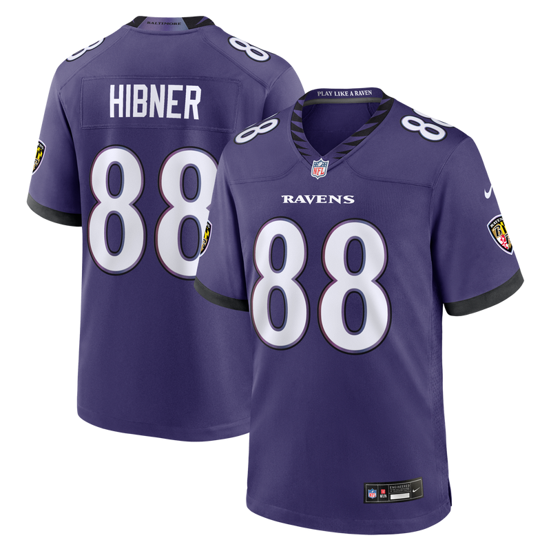 Baltimore Ravens Matthew Hibner Nike Purple Team Game Jersey