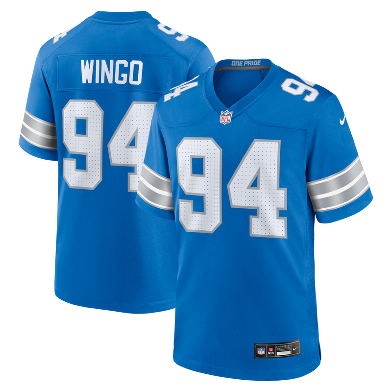 Detroit Lions Mekhi Wingo Nike Blue Team Game Jersey