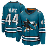 San Jose Sharks Marc-Edouard Vlasic Fanatics Teal Home Breakaway Player Jersey