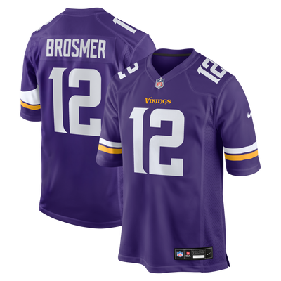 Minnesota Vikings Max Brosmer Nike Purple Team Game Jersey
