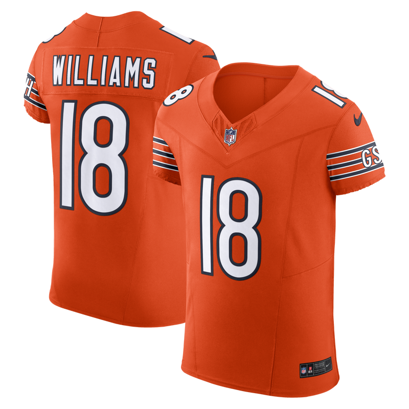 Chicago Bears Caleb Williams Nike Orange Alternate Vapor F.U.S.E. Elite Jersey