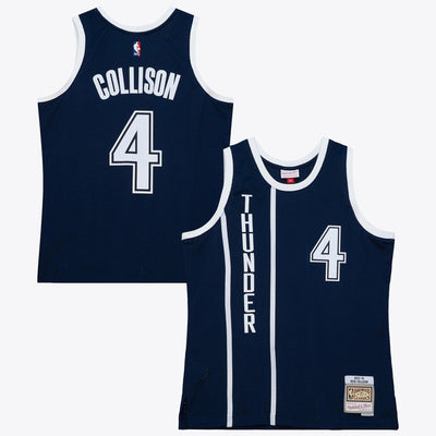 Oklahoma City Thunder Mitchell & Ness Nick Collison 2015 Alternate Authentic Jersey - Ash Blue