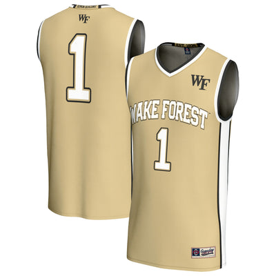 #1 Wake Forest Demon Deacons GameDay Greats Lightweight Basketball Fashion Jersey - Gold