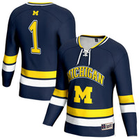 Michigan Wolverines GameDay Greats Lightweight Hockey Team Fashion Jersey - Navy