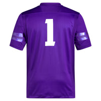 #1 Washington Huskies adidas Premier Football Jersey - Purple