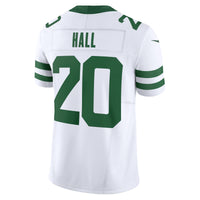 New York Jets Breece Hall Nike Legacy White Vapor F.U.S.E. Limited Jersey