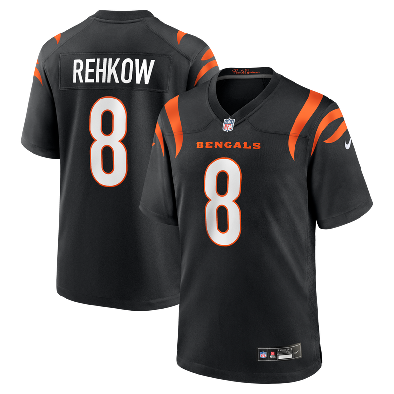 Cincinnati Bengals Ryan Rehkow Nike Black Game Jersey