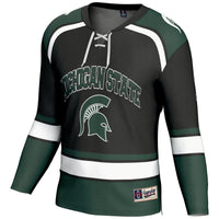 #1 Michigan State Spartans GameDay Greats Hockey Jersey - Black