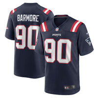 New England Patriots Christian Barmore Nike Navy Player Game Jersey