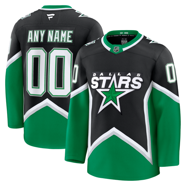 Dallas Stars Fanatics Black Alternate Premium Custom Jersey
