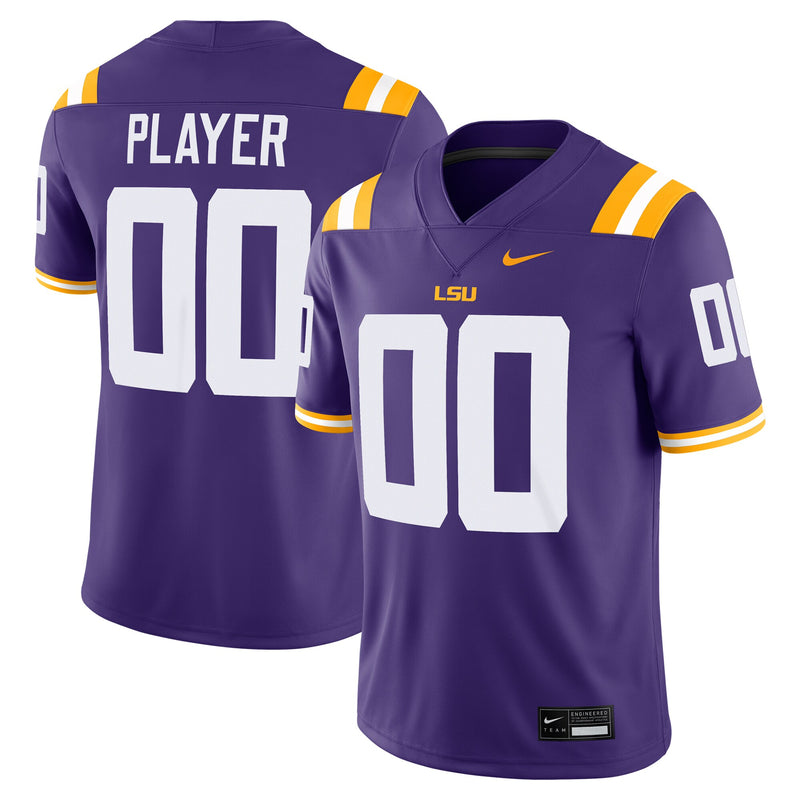 LSU Tigers Nike NIL Pick-A-Player Game Jersey - Purple